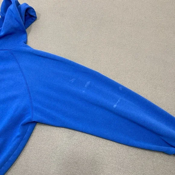 Vintage Adidas Trefoil Hoodie Mens Large Blue Red Embroidered Pullover READ - Picture 7 of 11